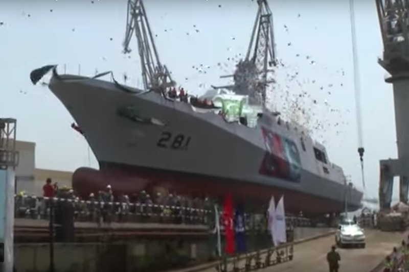 Pakistan launches second Babur-class frigate.jpg